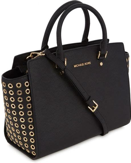 michael kors selma black review|Michael Michael Kors Selma Grommet Saffiano Leather Handle .